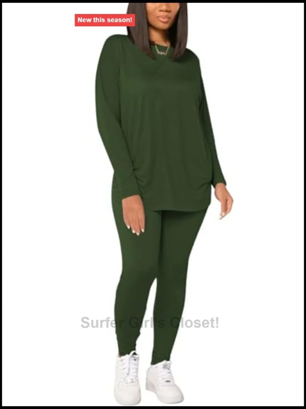 Women's Casual 2 Piece Outfits Long Sleeve Sweatsuits Jogger Sets Stretch
